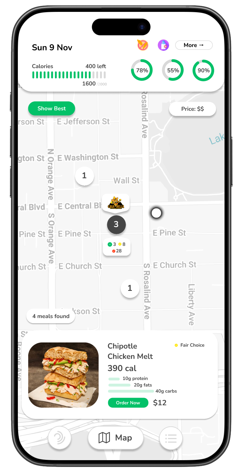 Map My Macros App Screenshot